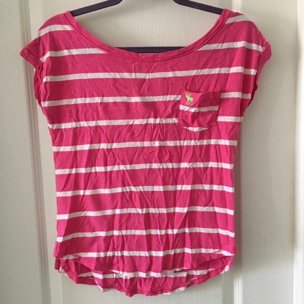 Abercrombie and Fitch Striped Cropped Tee